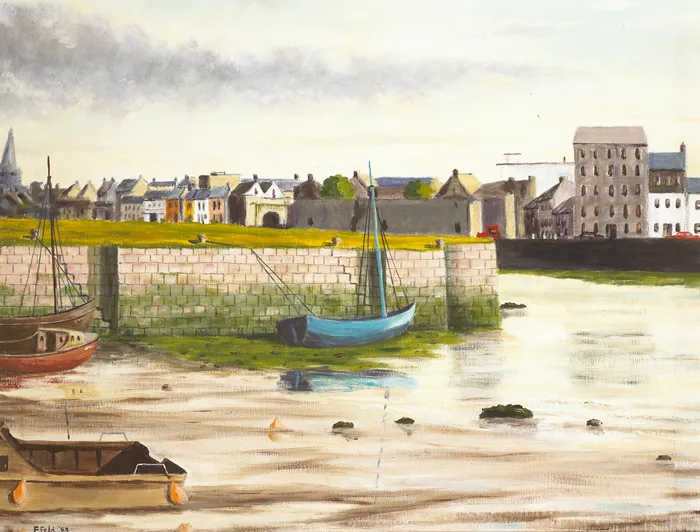 GALWAY HARBOUR by Frank Feld, 1983, oil on canvas, offered Feb 2014