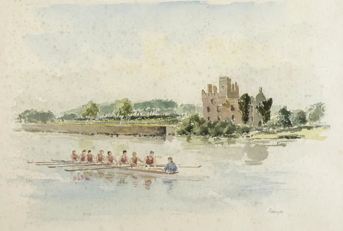 ROWING ON THE CORRIB by Derek Biddulph, watercolour, offered Feb 2014