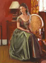 Rowland Davidson, GIRL WITH GREEN DRESS