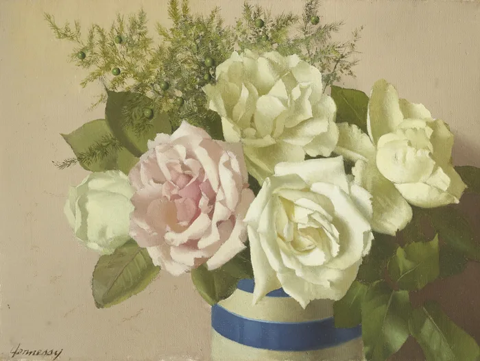 MOROCCAN ROSES by Patrick Hennessy, 1968, oil on canvas, sold Feb 2014
