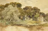 Edmund Morison Wimperis, COTTAGES AT BURPHAM, SURREY