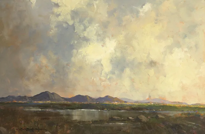 CONNEMARA LANDSCAPE by George K. Gillespie, oil on canvas, sold Nov 2013