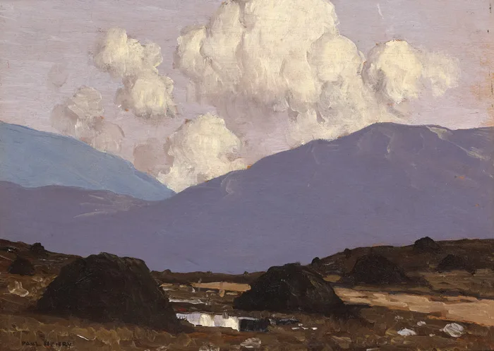 A BOG ROAD by Paul Henry, c.1929-1930, oil on board, sold Nov 2013