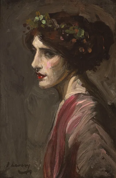 PORTRAIT OF A LADY THOUGHT TO BE MRS RALPH PETO by John Lavery, oil on canvas laid on board, sold Nov 2013