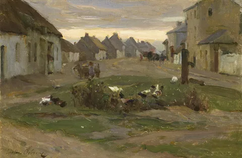 Walter Osborne, THE VILLAGE STREET, RUSH & LUSK, COUNTY DUBLIN, c.1898, oil on canvas