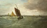 Edwin Hayes, FISHING BOATS OFF A HARBOUR