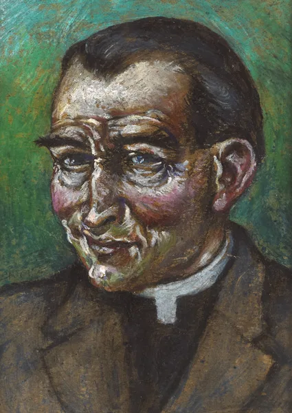 CLERIC by Harry Kernoff, oil on board, sold Nov 2013