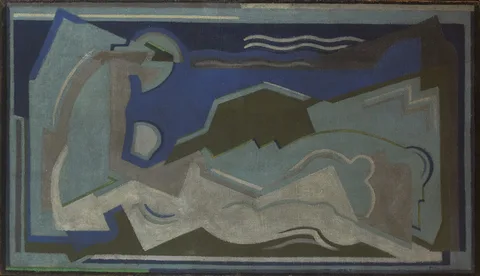 Mainie Jellett, DEATH OF PROCRIS, 1929, oil on canvas