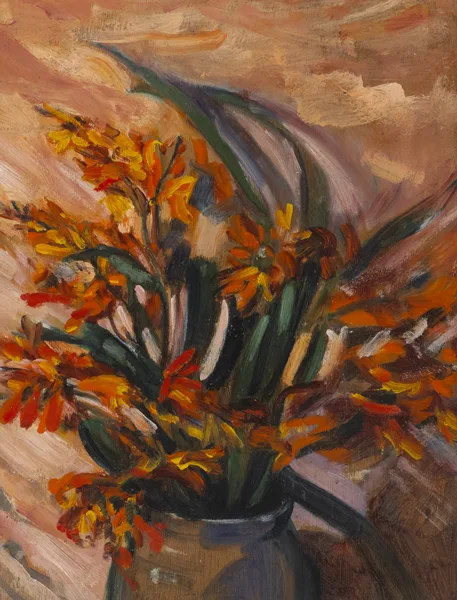 FLOWERS by Grace Henry, oil on board, offered Nov 2013