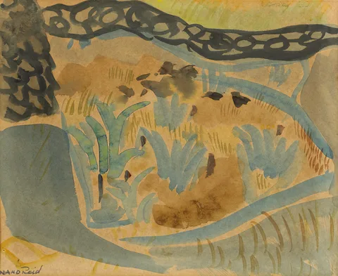 Nano Reid, BOGLAND, c.1947, watercolour