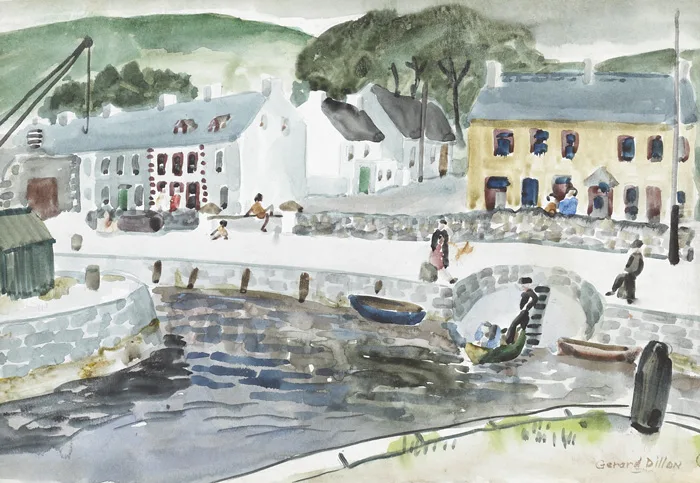 CARNLOUGH, COUNTY ANTRIM by Gerard Dillon, watercolour, offered Nov 2013