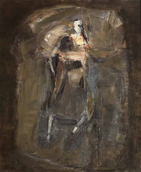 GIRL DANCING by Patrick Collins, oil on board, offered Nov 2013
