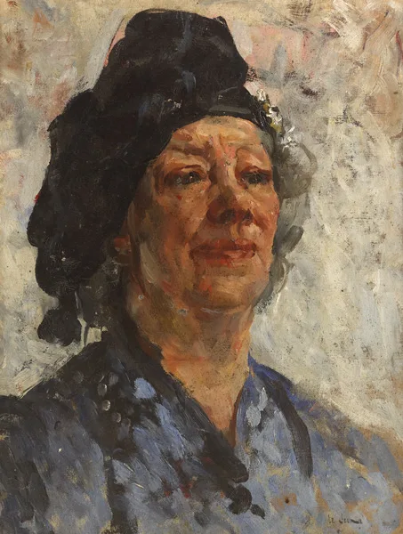 PORTRAIT STUDY by James Le Jeune, oil on board, sold Nov 2013