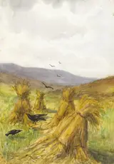 Mainie Jellett, CROWS AMONG THE BARLEY STOOKS