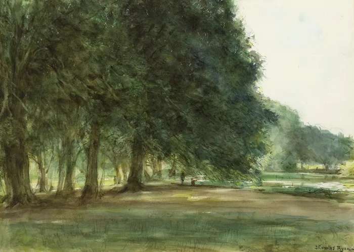 PHOENIX PARK, DUBLIN by Thomas Ryan, watercolour, sold Nov 2013