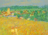 Desmond Carrick, BARLEY FIELD AT PONT DRON, FRANCE