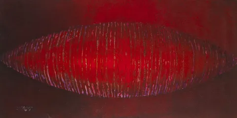 Alexandra Wejchert, GLOWING FORM NO. 2, 1966, acrylic-vinyl polymer on board