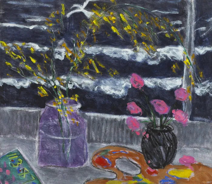 STUDIO WINDOW BY THE SEA by Jane O'Malley, 1987, oil on paper, offered Nov 2013