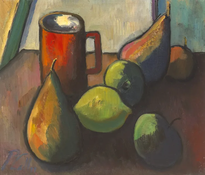 STILL LIFE WITH MUG by Peter Collis, oil on board, sold Sep 2013
