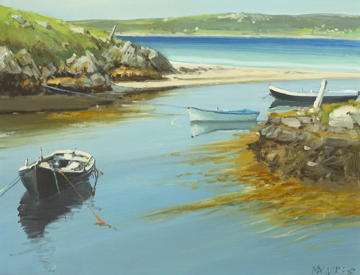 MANNIN, GALWAY by Cecil Maguire, 1986-87, oil on board, sold Sep 2013
