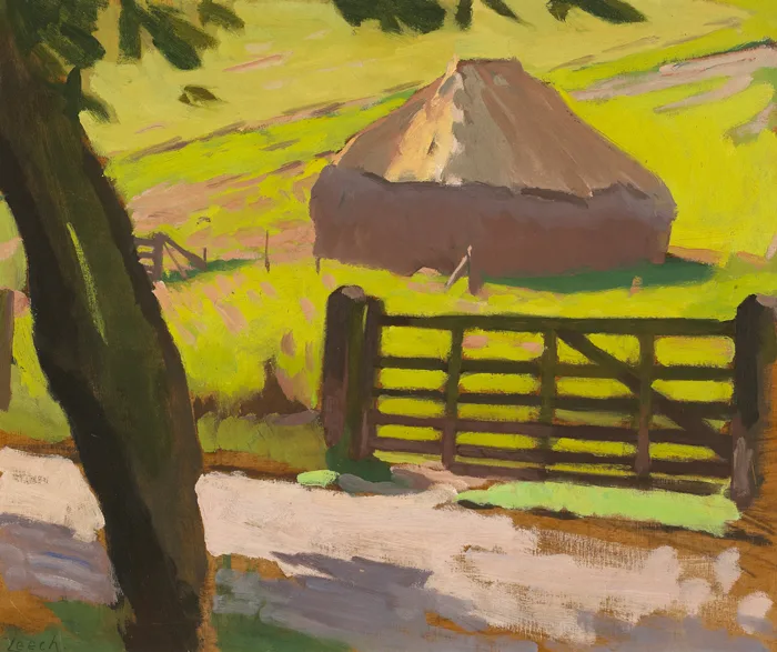 William John Leech, HAYSTACK, oil on panel