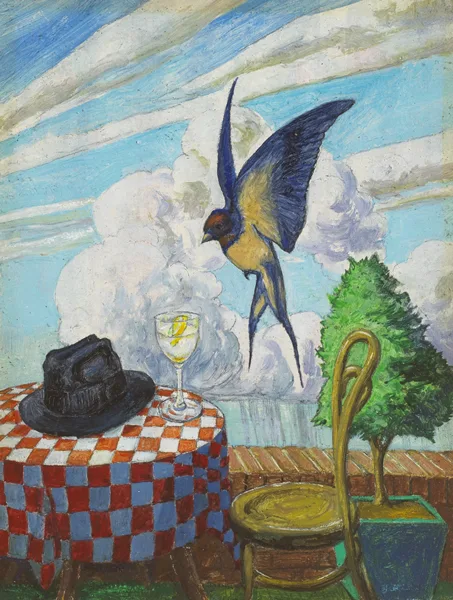 ONE SWALLOW DOES NOT MAKE A SUMMER by Harry Kernoff, oil on board, sold Sep 2013