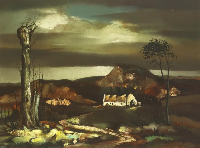 Daniel O'Neill, LANDSCAPE COUNTY DOWN, c.1955, oil on board
