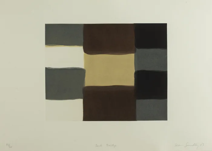 DARK BRIDGE by Sean Scully, 2003, etching and aquatint; (no. 42 from an edition of 60), sold Sep 2013