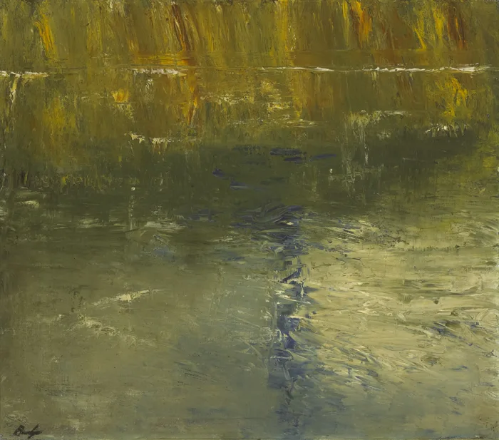 RIVER REEDS by Charles Brady, oil on canvas, sold Sep 2013