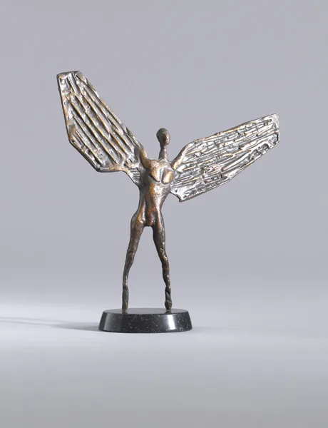 ICARUS by John Behan, bronze on black marble base; (from an edition of 9), sold Sep 2013