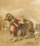 Robert Richard Scanlan, YOUNG LADY AND HER DOG