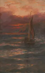 Thomas Rose Miles, EVENING, COAST OF SARK and MORNING, LE GOUFFRE, GUERNSEY (A PAIR)