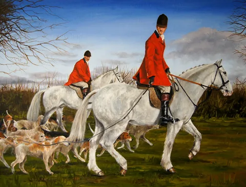 THE MEATH HUNT, KILTALE by John Fitzgerald, oil on linen, offered Sep 2013