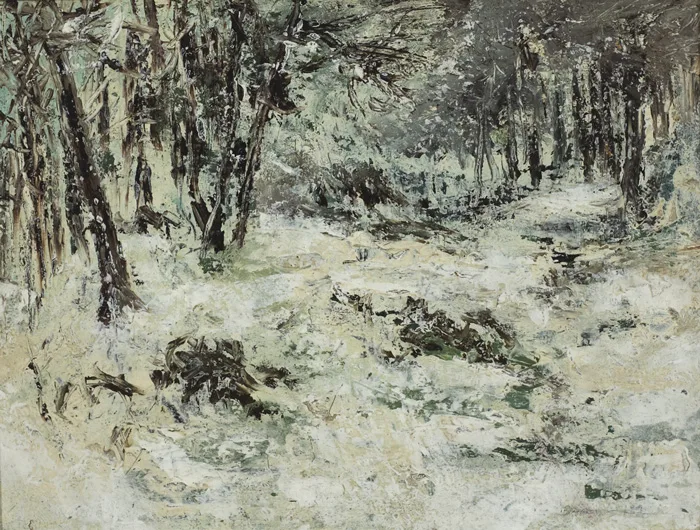 BLIZZARD by George Campbell, c.1946, oil on board, sold Mar 2013