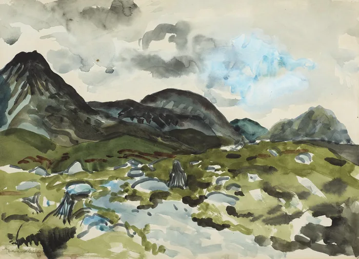CONNEMARA by Gerard Dillon, 1947, watercolour, offered Mar 2013