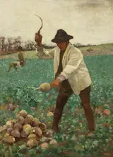 Aloysius C. OKelly, ENGLISH PEASANT CHOPPING SWEDES