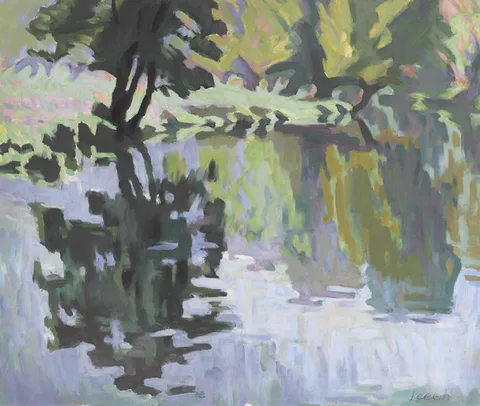 William John Leech, THE LAKE, REGENT'S PARK, LONDON, oil on canvas