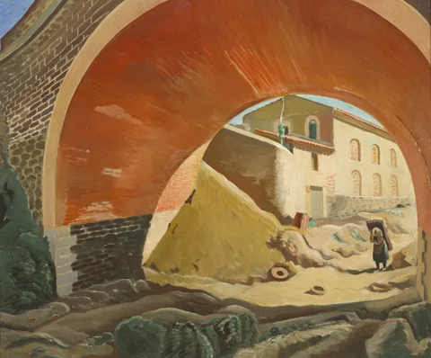 Rudolph Ihlee, BRIDGE, ALGIERS, 1926, oil on canvas