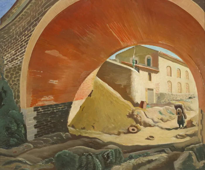 BRIDGE, ALGIERS by Rudolph Ihlee, 1926, oil on canvas, sold Mar 2013
