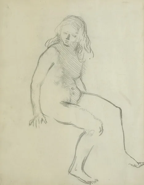 NUDE by William Orpen, c.1900, pencil, sold Mar 2013