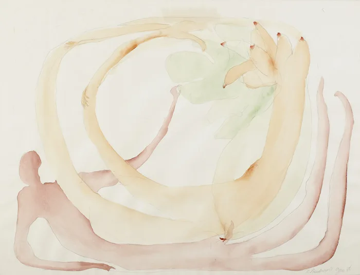 Kathy Prendergast, UNTITLED, 1985, watercolour over pencil
