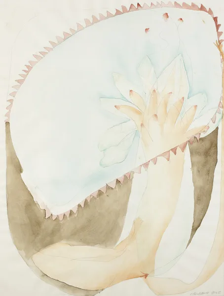 UNTITLED by Kathy Prendergast, 1985, watercolour over pencil, sold Mar 2013