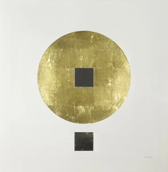 UNTITLED II (FROM MEDITATIONS) by Patrick Scott, 2007, carborundum with gold leaf; (no. 33 from an edition of 50), sold Mar 2013