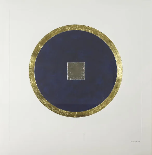 UNTITLED III (FROM MEDITATIONS) by Patrick Scott, 2007, carborundum with gold leaf; (no. 33 from an edition of 50), sold Mar 2013