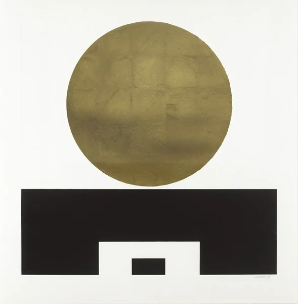 UNTITLED IV (FROM MEDITATIONS) by Patrick Scott, 2007, carborundum with gold leaf; (no. 33 from an edition of 50), sold Mar 2013