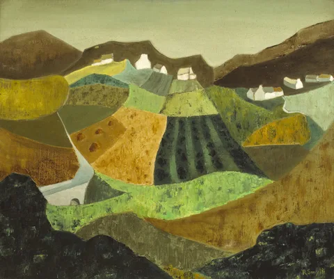 Rosemary Smyth, DONEGAL FIELD PATTERNS, oil on canvas