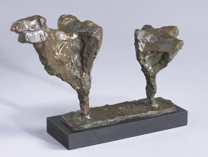 John Behan, CAMEL, bronze on black marble base