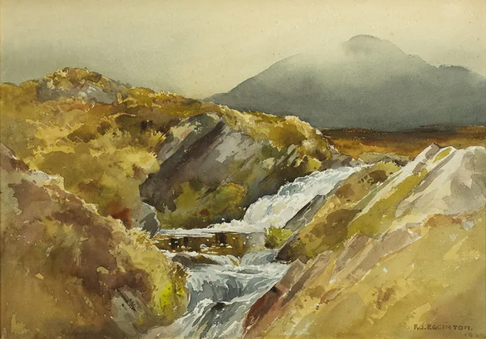 A MISTY DAY, CONNEMARA by Frank Egginton, 1933, watercolour, sold Mar 2013