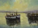 Norman J. McCaig, TRAWLERS AT CLEGGAN, COUNTY GALWAY