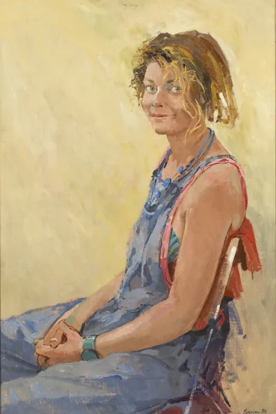 Bob Brown, THE POTTER, 1992 and PORTRAIT OF AN IRISH GIRL (A PAIR), oil on canvas; (2)